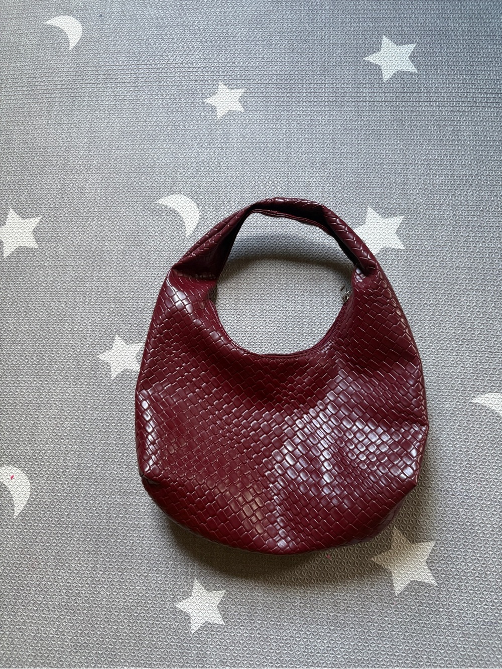 SHEIN Woven Hobo Bag - Wine